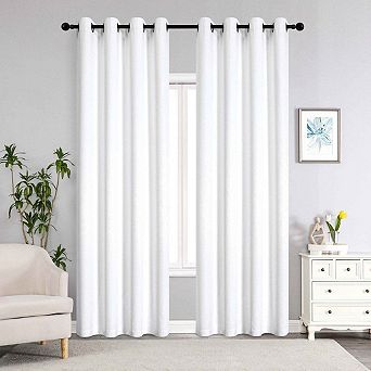 Kate Aurora Costanza 2 pc Room Darkening Grommet Top Textured Window Curtain Panels