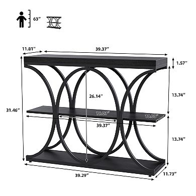 39" Narrow Console Tables for Entryway