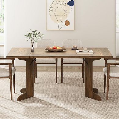 71 Inch Dining Table for 6-8 People, Farmhouse Rectangle Kitchen Table,table only