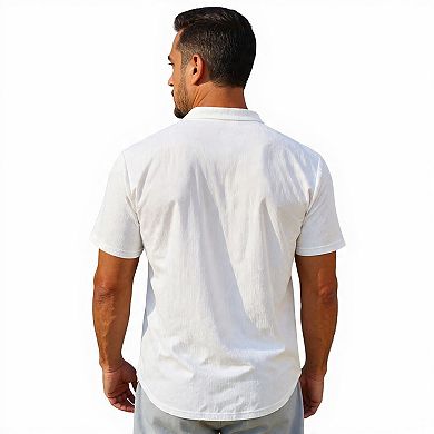 Short Sleeve Henley Shirt for Men