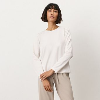 Luxe Signature Long Sleeve Tee Made With Organic Cotton