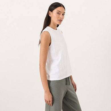 Organic Cotton Slub High Neck Tank