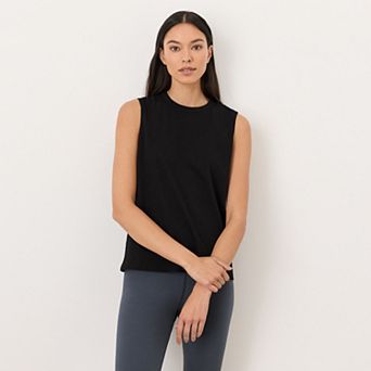 Organic Cotton Slub High Neck Tank