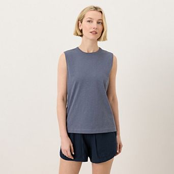 Organic Cotton Slub High Neck Tank