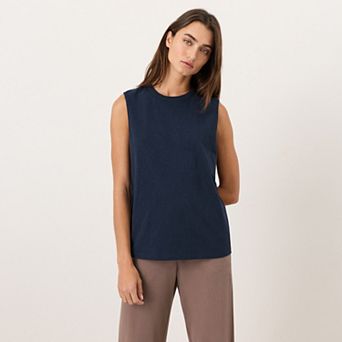 Organic Cotton Slub High Neck Tank