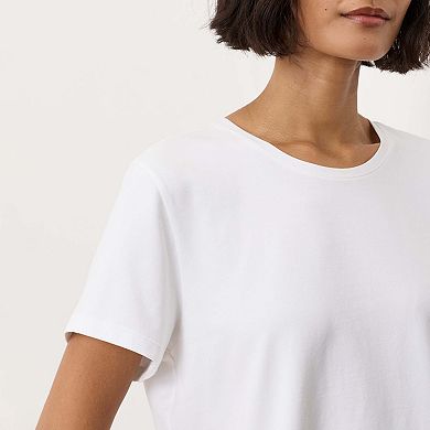 Luxe Signature Crewneck Tee Made With Organic Cotton