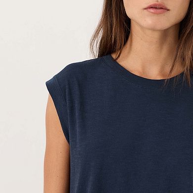 Organic Cotton Featherweight Slub Relaxed Muscle Tee