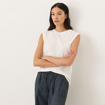 Organic Cotton Featherweight Slub Relaxed Muscle Tee