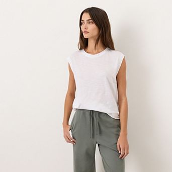 Organic Cotton Featherweight Slub Relaxed Muscle Tee