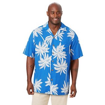 KingSize Men's Big & Tall Printed Camp Shirt