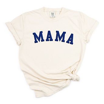 Mama Bold Puff Print - Women's Garment Dyed Graphic T-Shirt