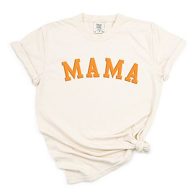 Mama Bold Puff Print - Women's Garment Dyed Graphic T-Shirt