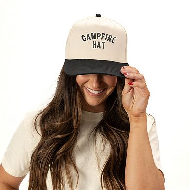 Embroidered Campfire Hat - Women's Canvas Trucker Hat
