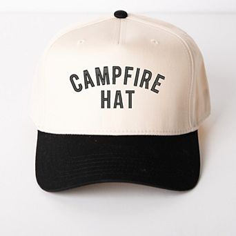 Embroidered Campfire Hat - Women's Canvas Trucker Hat