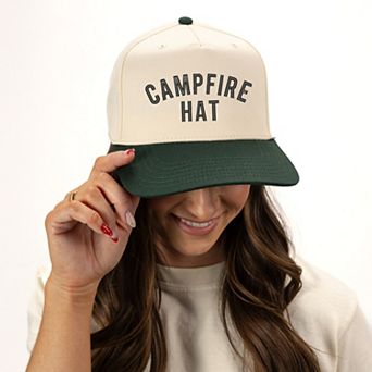 Embroidered Campfire Hat - Women's Canvas Trucker Hat