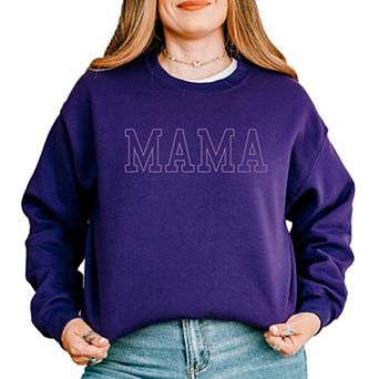 Embroidered Thin Mama Outline - Women's Graphic Sweatshirt