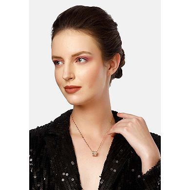 AGP PARIS Diva Elegant Cylinder Inlaid Chain Necklace