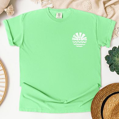 Here Comes Spring Break Distressed - Women's Garment Dyed Graphic T-Shirt