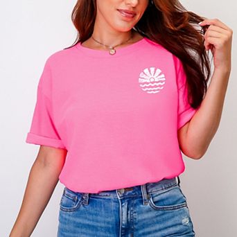 Here Comes Spring Break Distressed - Women's Garment Dyed Graphic T-Shirt