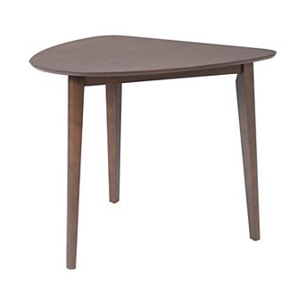 Merax Triangular Wood Table - 36" Modern Space-Saving Geometric Side Table