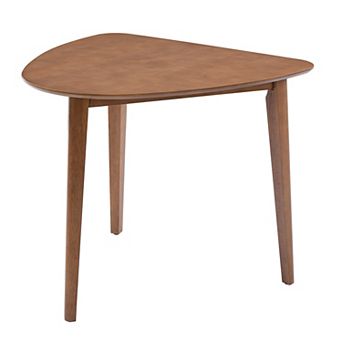 Merax Triangular Wood Table - 36" Modern Space-Saving Geometric Side Table