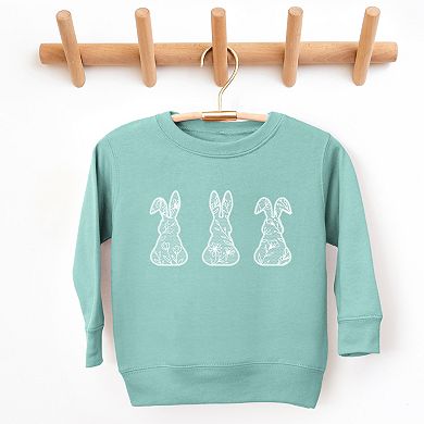 Easter Bunnies Faux Lace - Toddler Graphic Sweatshirt
