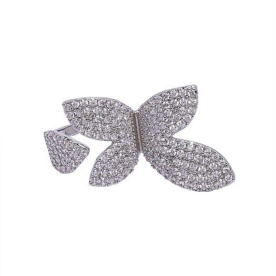 AGP PARIS Silver Butterfly Ring - Free-Size