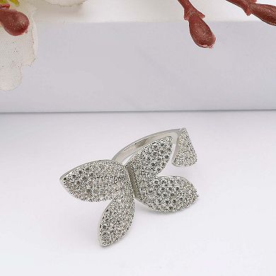 AGP PARIS Silver Butterfly Ring - Free-Size