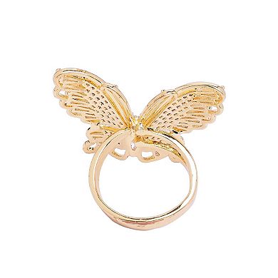 AGP PARIS Golden Butterfly Blissful Ring - Free-Size