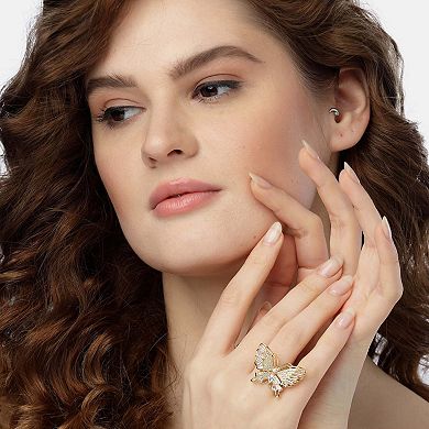 AGP PARIS Golden Butterfly Blissful Ring - Free-Size