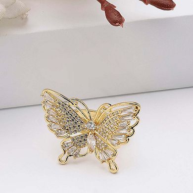 AGP PARIS Golden Butterfly Blissful Ring - Free-Size