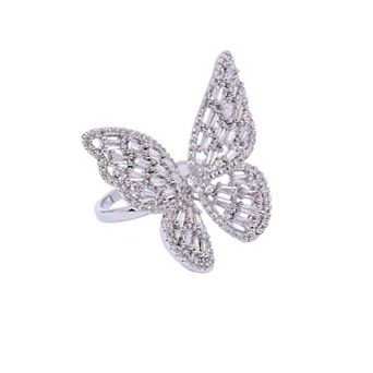 AGP PARIS Baguette Butterfly Classy Ring - Free-Size