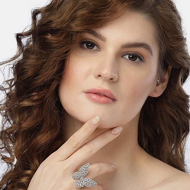 AGP PARIS Baguette Butterfly Classy Ring - Free-Size