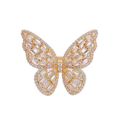AGP PARIS Golden Butterfly Winged Ring - Free-Size