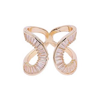 AGP PARIS Golden Crescent Glam ring - Free-Size