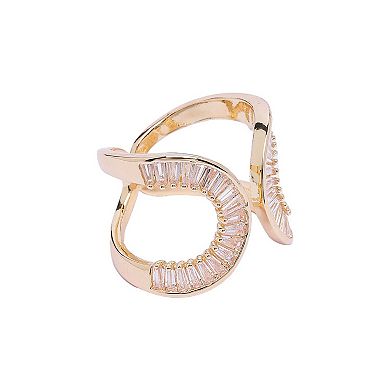 AGP PARIS Golden Crescent Glam ring - Free-Size