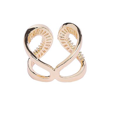 AGP PARIS Golden Crescent Glam ring - Free-Size