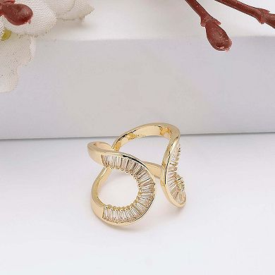 AGP PARIS Golden Crescent Glam ring - Free-Size