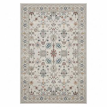 5x7 Floral Boho Area Rug Soft, Washable, Non-Slip Carpet