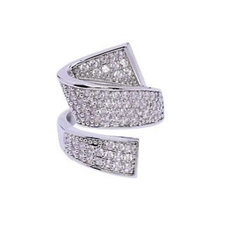 AGP PARIS Intertwined Radiance Ring - Free-Size