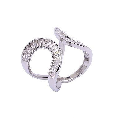 AGP PARIS Silver Crescent Glam ring - Free-Size