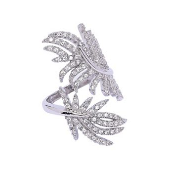 AGP PARIS Silver Feathered Ring - Free-Size