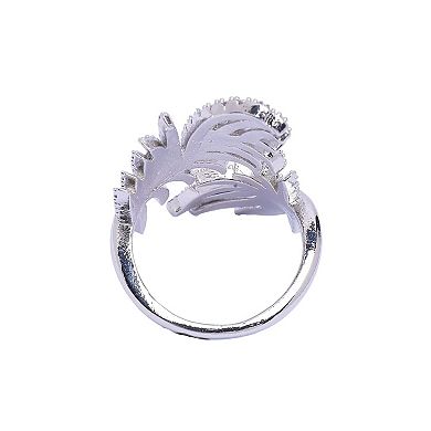 AGP PARIS Silver Feathered Ring - Free-Size