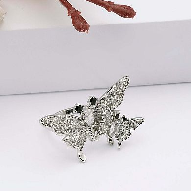 AGP PARIS Silver Cute Flutter Ring - Free-Size