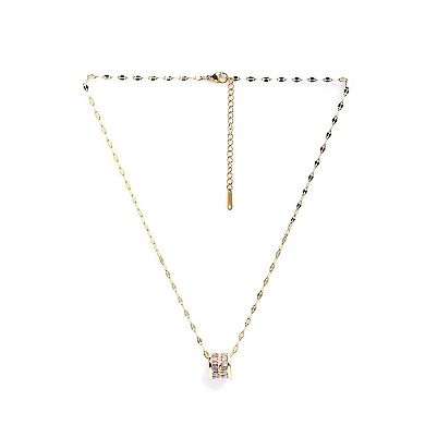 AGP PARIS Diva Elegant Cylinder Inlaid Chain Necklace