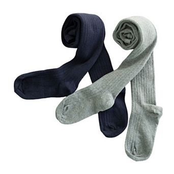 Young Girls and Tweens Combed Cotton School Uniform 2 Pack Tights