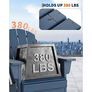 Oversized Folding Adirondack Chairs Set of 2