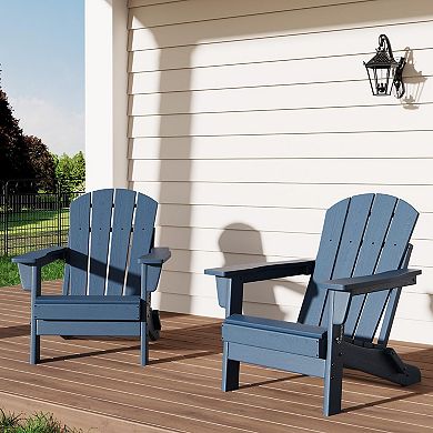 Oversized Folding Adirondack Chairs Set of 2