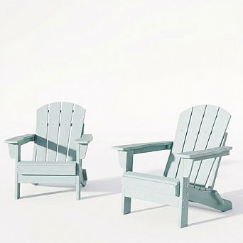 Oversized Folding Adirondack Chairs Set of 2
