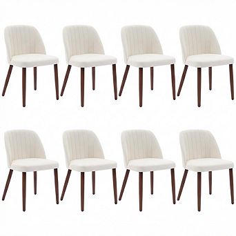 Modern Wooden Dining Chairs Set of 8